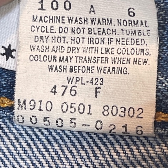 Vintage Levis 505 Unisex Medium Wash Regular Fit Straight Leg 29/30 - Picture 4 of 10